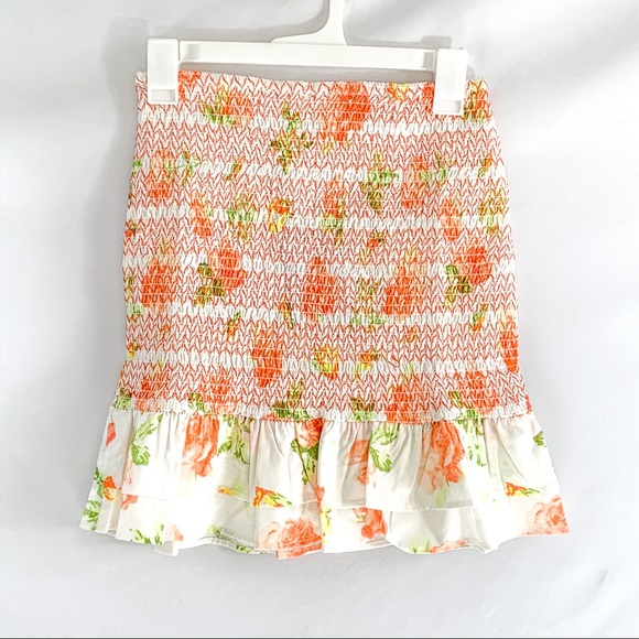 ASOS Sacred hawk shirred waist rose mini skirt - Picture 2 of 5